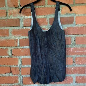 *SOLD* Hippie Chic Upcycled Leather BT Top